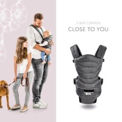 Hauck 2 Way Carrier Draagzak - Buikdrager - Melange Charcoal -Winkel voor babyproducten 1200x1200 2156