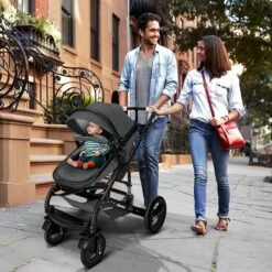 KIDUKU- 3 In 1 Combi-kinderwagen- Antraciet/zwart Buggy Incl. Autostoeltje-regenhoes- Inklapbaar -Winkel voor babyproducten 1200x1200 2252