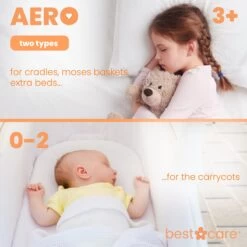 BestCare Aero Ledikant Matras | 37 X 70 X 6cm | Voor Reiswieg, Wieg, Kinderbedje Of Trolley | Aloë Vera Hoes - Wasbaar | Hypoallergeen, Omkeerbaar Matras Voor Baby's En Kinderen | OEKO-TEX 100-Certificaat -Winkel voor babyproducten 1200x1200 2392