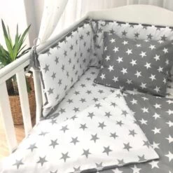 Bedomrander Hollywood Grijs - Bedbumper 4 Bedomrander Hollywood Grijs - Bedbumper -Winkel voor babyproducten 1200x1200 2462