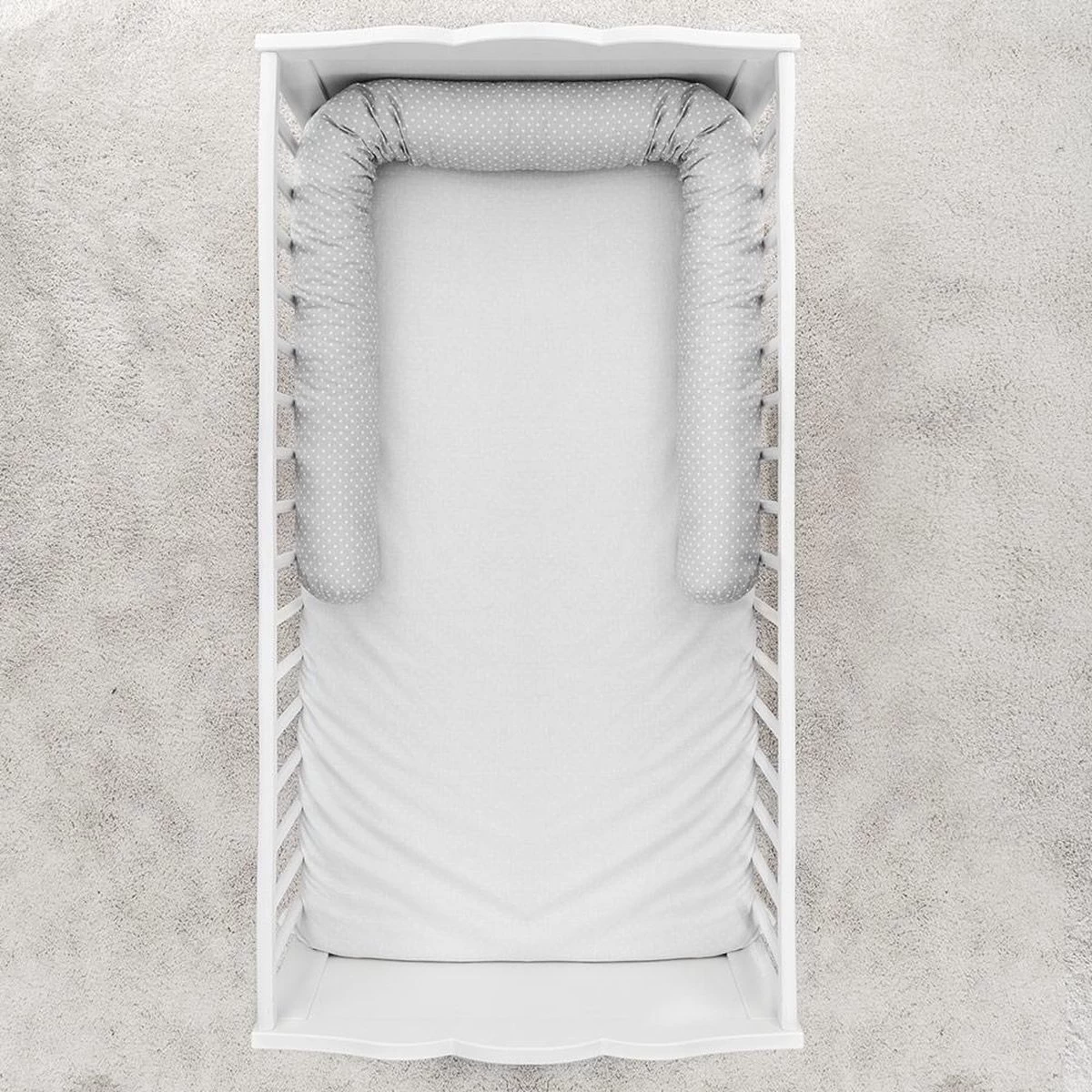 Fillikid Bedbumper 190 x 9 cm Bedomrander Ledikant - Grijs Wit Stippen Fillikid Bedbumper 190 X 9 Cm Bedomrander Ledikant - Grijs Wit Stippen -Winkel voor babyproducten 1200x1200 2480