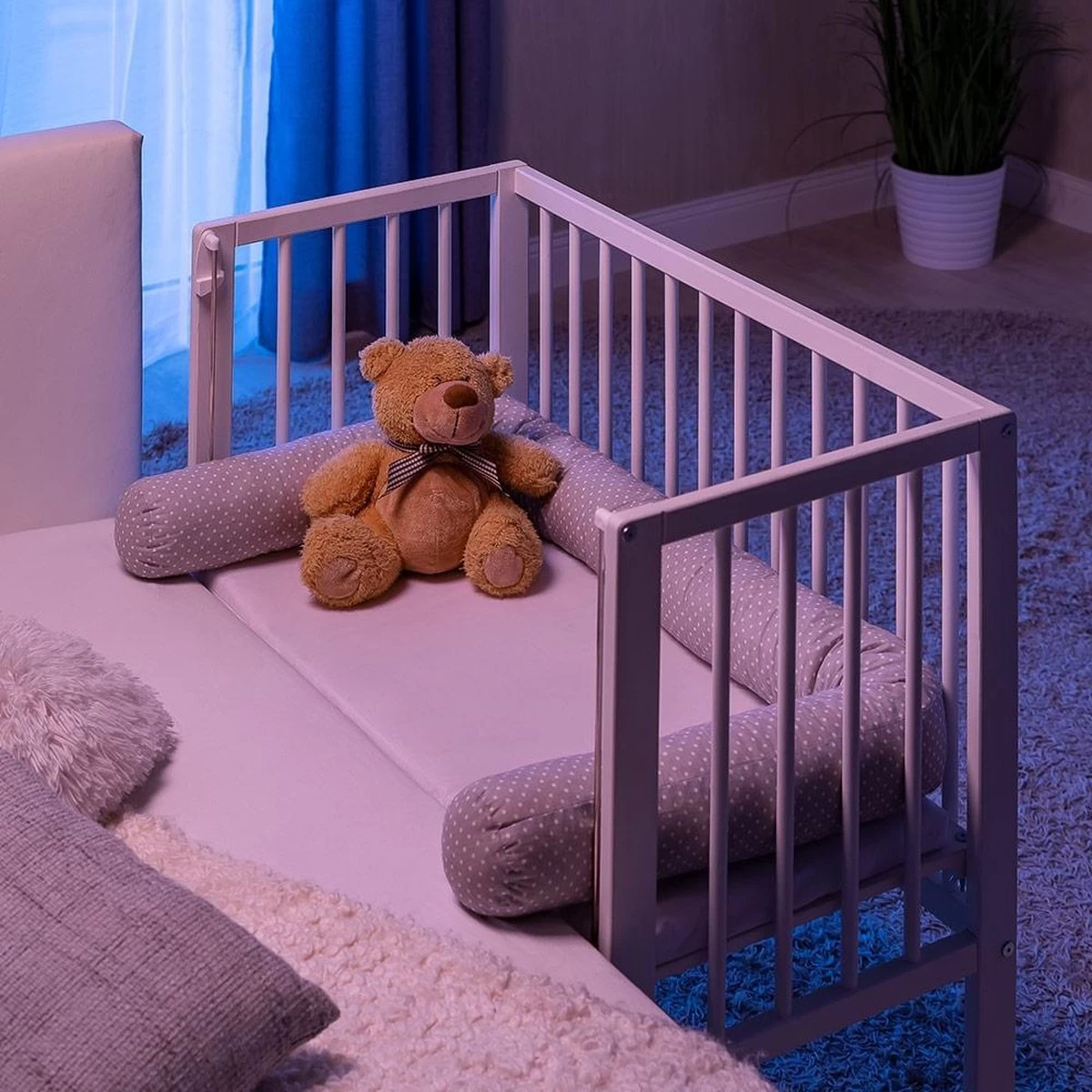 Fillikid Bedbumper 190 x 9 cm Bedomrander Ledikant - Grijs Wit Stippen Fillikid Bedbumper 190 X 9 Cm Bedomrander Ledikant - Grijs Wit Stippen -Winkel voor babyproducten 1200x1200 2484
