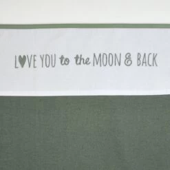 Meyco Love You To The Moon & Back Ledikant Laken - Forest Green - 100x150cm