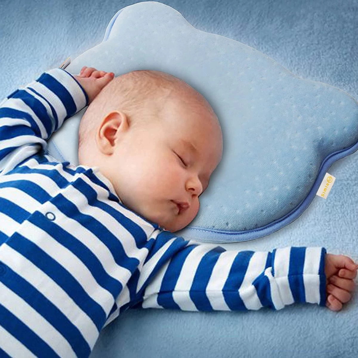 SIMIA™ Ergonomisch Babykussen met Afneembare Hoes - Tegen plat achterhoofd - Hoofdkussen - Traagschuim kussen - Memory foam - Baby Steunkussen - Kraamcadeau - Blauw SIMIA™ Ergonomisch Babykussen Met Afneembare Hoes - Tegen Plat Achterhoofd - Hoofdkussen - Traagschuim Kussen - Memory Foam - Baby Steunkussen - Kraamcadeau - Blauw -Winkel voor babyproducten 1200x1200 2725