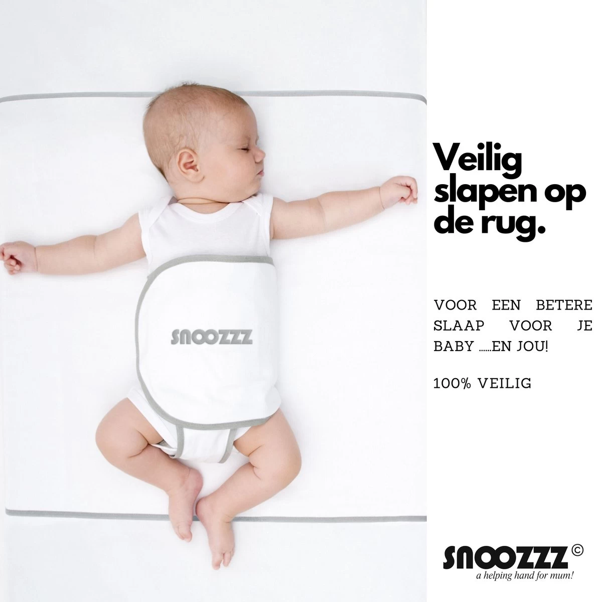 Snoozzz Slaapwikkel Regular - Baby Slaaphulp - voorkomt voorkeurshouding - geschikt voor wieg en ledikant - 0+ maanden - Wit/Grijs - 180 x 50 cm Snoozzz Slaapwikkel Regular - Baby Slaaphulp - Voorkomt Voorkeurshouding - Geschikt Voor Wieg En Ledikant - 0+ Maanden - Wit/Grijs - 180 X 50 Cm -Winkel voor babyproducten 1200x1200 2732