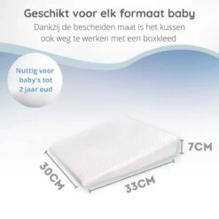 Reflux Kussen RECHT – Hellend Kussen – Matrasverhoger – Wigkussen – Zwangerschapskussen – Zijslaapkussen – Slaapkussen Baby – Voedingskussen – Hoofdkussen Baby – Anti Reflux – Verhogend Kussen Baby – Kraamcadeau – Cadeautip -Winkel voor babyproducten 1200x1200 2743