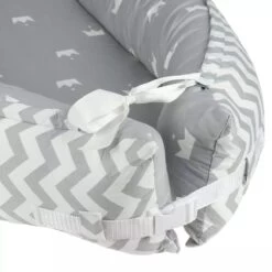 Buxibo Babynestje - Omkeerbare Babynest - Co-Sleeper/Bedbumper - Veilig Slapen - 88x53cm - Grijs -Winkel voor babyproducten 1200x1200 2770