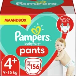 Pampers® Pampers Baby Dry Pants Maat 4+ - 156 Luierbroekjes Maandbox
