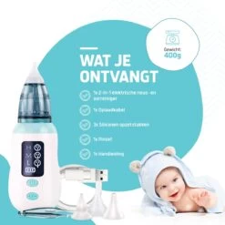 Hoy En Dia® Neusreiniger Baby Snoetenpoetsers - Neuspeer Met USB - Elektrische Neuszuiger En Oorreiniger -Winkel voor babyproducten 1200x1200 419