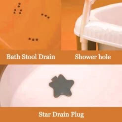 K IKIDO Babybadje - Bad Baby - Opvouwbare Babybadje - Babybadkuip - Met Steunkussen & Badkruk - Opvouwbaar Bad Kinderen - Bath Bucket - Oranje -Winkel voor babyproducten 1200x1200 511