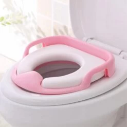Universele Toiletbril Met Handvaten Voor Kinderen | Kinder Toiletzitje Toiletstoel | WC-bril Verkleiner Voor Peuters En Kleuters | Roze LB-A23 -Winkel voor babyproducten 1200x1200 618