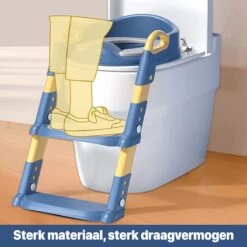 Zindelijkheidstraining Stoel Met Opstapje Ladder, Zindelijkheidstraining Toilet Voor Kinderen Jongens Meisjes Peuters-comfortabel Veilig Potje Stoel Met Anti-slip Pads Ladder - Blauw -Winkel voor babyproducten 1200x1200 634