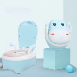 Merkloos Plaspotje Koe | Plaspotje Kind | Potje Peuter | Potje Met Deksel | WC Potje Peuter | WC Verkleiner | Opstapje | Blauw -Winkel voor babyproducten 1200x1200 637