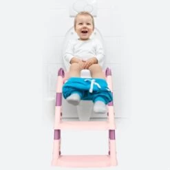 Macx & Macx Toilettrainer Met Trapje - Brilverkleiner Met Handvaten En Opstapje - Opvouwbaar Toilet Bril Zitje - WC Zindelijkheids Training Voor Jongens/Meisjes - Urinoirs Voor Kind/Peuter Van 2 Tot 7 Jaar - Roze -Winkel voor babyproducten 1200x1200 643