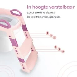 Macx & Macx Toilettrainer Met Trapje - Brilverkleiner Met Handvaten En Opstapje - Opvouwbaar Toilet Bril Zitje - WC Zindelijkheids Training Voor Jongens/Meisjes - Urinoirs Voor Kind/Peuter Van 2 Tot 7 Jaar - Roze -Winkel voor babyproducten 1200x1200 644