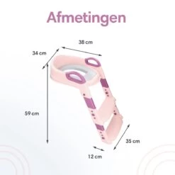 Macx & Macx Toilettrainer Met Trapje - Brilverkleiner Met Handvaten En Opstapje - Opvouwbaar Toilet Bril Zitje - WC Zindelijkheids Training Voor Jongens/Meisjes - Urinoirs Voor Kind/Peuter Van 2 Tot 7 Jaar - Roze -Winkel voor babyproducten 1200x1200 646