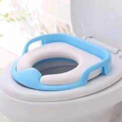 Universele Toiletbril Met Handvaten Voor Kinderen | Kinder Toiletzitje Toiletstoel | WC-bril Verkleiner Voor Peuters En Kleuters | Blauw LB-A23 -Winkel voor babyproducten 1200x1200 679