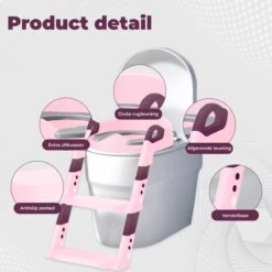 WC Verkleiner Met Trapje - Inclusief Handvaten - Opvouwbaar - 2 Tot 7 Jaar - Roze - Paars -Winkel voor babyproducten 1200x1200 688