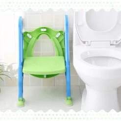 Toiletbril Met Trapje Voor Kinderen | Kinder Toiletzitje Toiletstoel Met Trap | Opvouwbare WC-bril Verkleiner Toiletverkleiner | LB-A20 Blauwpaars -Winkel voor babyproducten 1200x1200 696