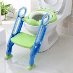Toiletbril Met Trapje Voor Kinderen | Kinder Toiletzitje Toiletstoel Met Trap | Opvouwbare WC-bril Verkleiner Toiletverkleiner | LB-A20 Blauwpaars -Winkel voor babyproducten 1200x1200 699
