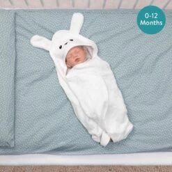 Navaris Badcape Met Capuchon Voor Baby - Set Met Badcape En Washandje - 100% Bamboe - Voor Baby's Van 0-12 Maanden - Oeko-tex Gecertificeerd - Schaap -Winkel voor babyproducten 1200x1200 804