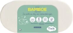 Bamboe Ovaal Matras - 72x32 Cm - Zacht Aanvoelend - Ideaal : Mozesmand, Kinderwagen En Wieg - Omkeerbaar - Afritsbare Hoes - EU-product