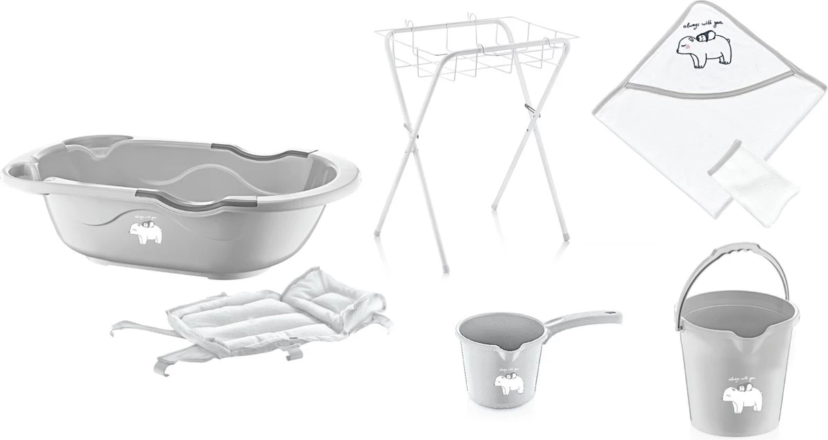 Badset + Standaard | Babyjem 6-delig Grijs IJsbeer Always with you Badset + Standaard | Babyjem 6-delig Grijs IJsbeer Always With You -Winkel voor babyproducten 1200x638 1