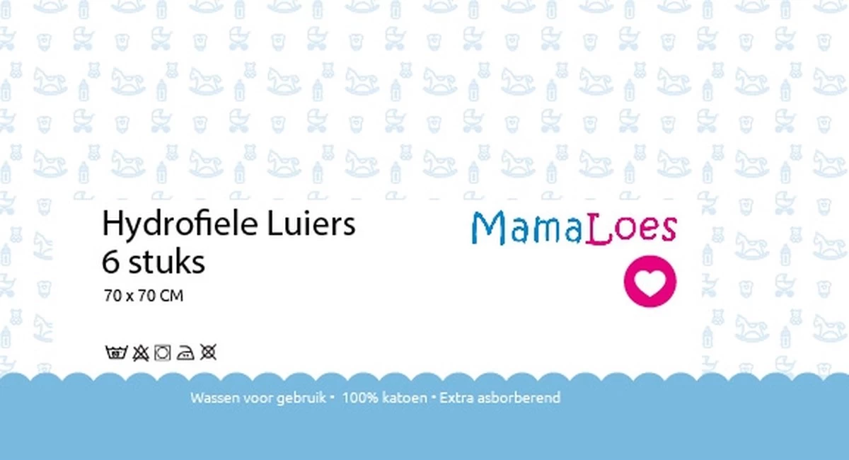 MamaLoes Wit 6 Stuks Hydrofiel Luiers ML105 MamaLoes Wit 6 Stuks Hydrofiel Luiers ML105 -Winkel voor babyproducten 1200x650 1