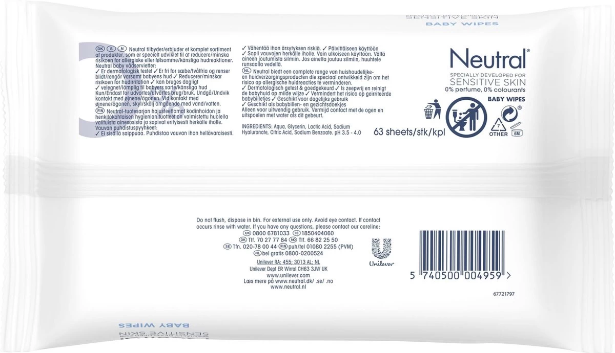 Neutral Baby Billendoekjes Parfumvrij - 504 doekjes - Voordeelverpakking Neutral Baby Billendoekjes Parfumvrij - 504 Doekjes - Voordeelverpakking -Winkel voor babyproducten