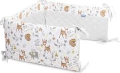 Sensillo Baby Bedbumper - Bedomrander - Anti Stootrand Ledikant - Bed Zijbeschermers - 180x30cm - Grijs Bosdiertjes -Winkel voor babyproducten 1200x729 3