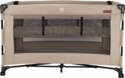 Reisbed Novi Baby® Nora Luxe Sand/Black -Winkel voor babyproducten 1200x748