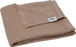 Jollein Baby Deken Wieg 75x100cm Pointelle - Biscuit