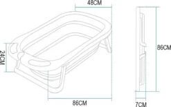 Babybadje - Peuterbadje - Opvouwbaar - Blauw - Incl. Baby Badkussen - 84 Cm Lang - 0 Tot 5 Jaar - Blauw -Winkel voor babyproducten 1200x752