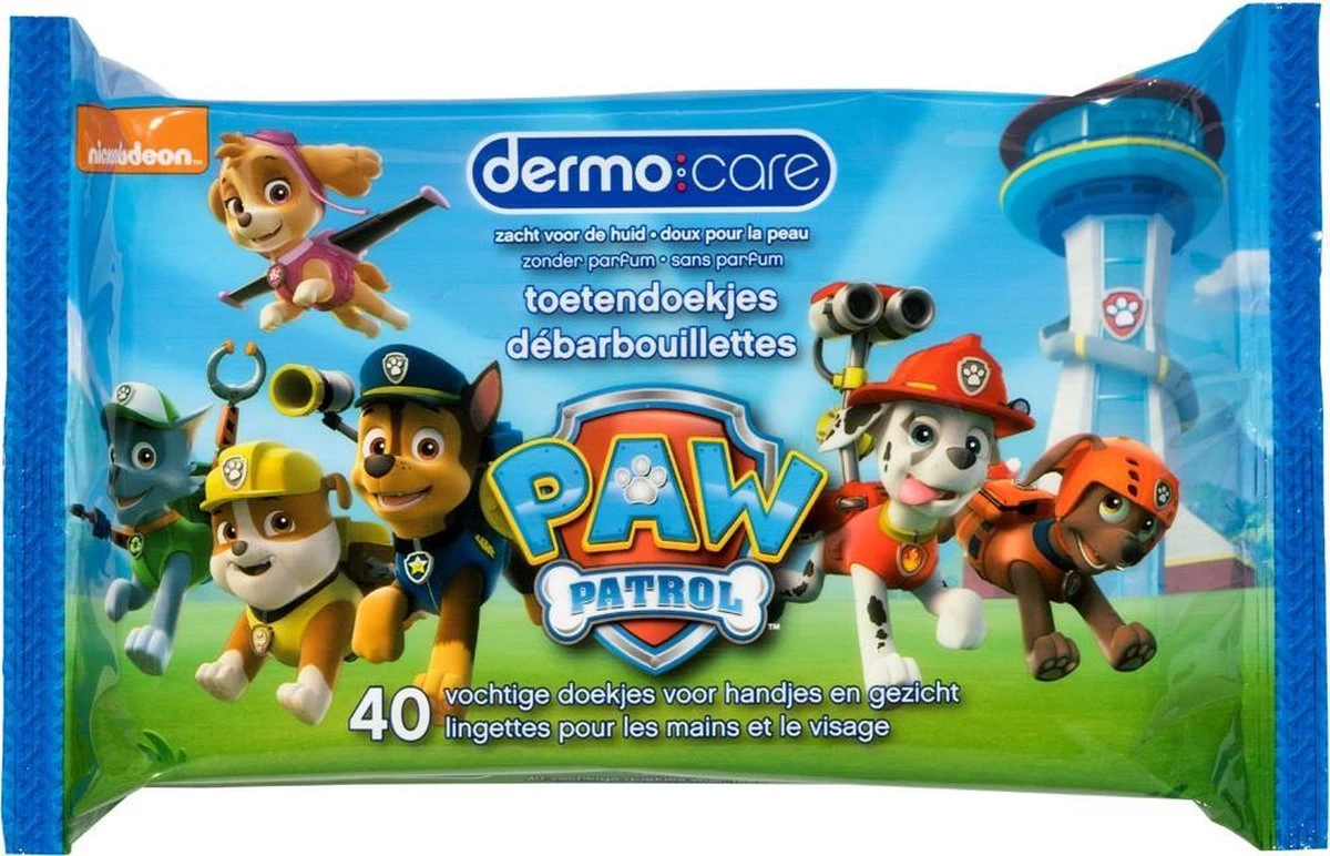 Dermo Care PAW Patrol - Toetendoekjes - 10 x 40 stuks Dermo Care PAW Patrol - Toetendoekjes - 10 X 40 Stuks -Winkel voor babyproducten 1200x772 1
