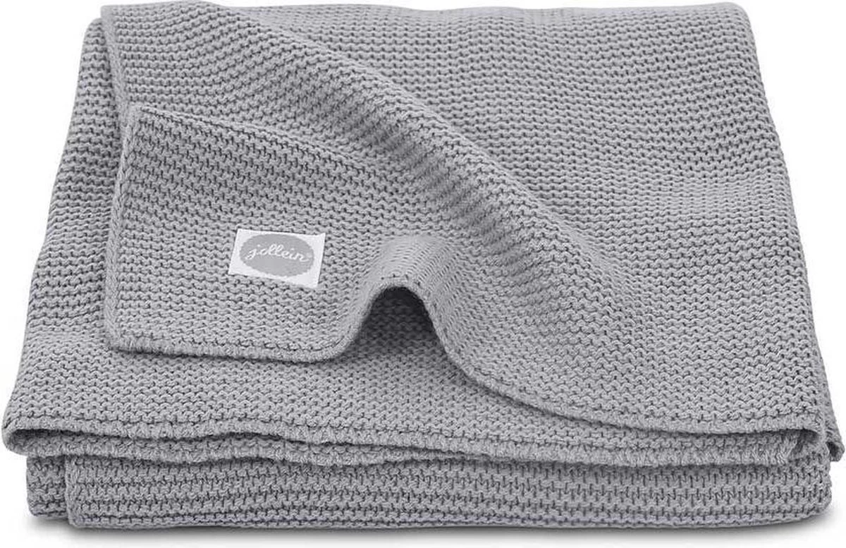 Jollein Baby Deken Ledikant 100x150cm Basic Knit - Stone Grey Jollein Baby Deken Ledikant 100x150cm Basic Knit - Stone Grey -Winkel voor babyproducten 1200x777 3