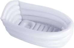 Bambino© Opblaasbaar Babybad - Lichtgrijs - 78 X 52 X 30 Cm | Ideaal Voor Op Reis | 0-12 Maanden