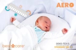 BestCare Aero Ledikant Matras | 37 X 70 X 6cm | Voor Reiswieg, Wieg, Kinderbedje Of Trolley | Aloë Vera Hoes - Wasbaar | Hypoallergeen, Omkeerbaar Matras Voor Baby's En Kinderen | OEKO-TEX 100-Certificaat -Winkel voor babyproducten 1200x800 395