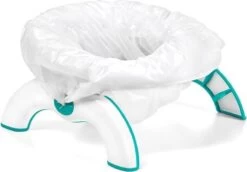 OXO Tot 2-in-1 Plaspotje En WC Verkleiner - Plaspotje Voor Onderweg - Potjes - Potje Peuter- Wit/Teal -Winkel voor babyproducten 1200x837