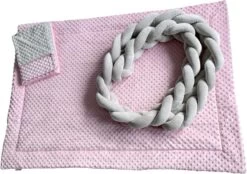 IL BAMBINI Gevlochten Baby Bed Bumper Treccia - Bedomrander - Box Omrander - Hoofdbeschermer - Boxrand - Bedbumper - Stootrand - Boxomrander - (3 Meter) Grijs -Winkel voor babyproducten 1200x843 4