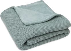 Jollein Baby Deken Ledikant 100x150cm Basic Knit Forest Green/Fleece -Winkel voor babyproducten 1200x863 1