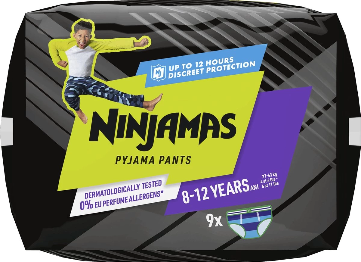 Ninjamas Pyjama Pants Luierbroekjes Jongen - 9 Nachtluiers voor Bedplassen - 8-12 Jaar Ninjamas Pyjama Pants Luierbroekjes Jongen - 9 Nachtluiers Voor Bedplassen - 8-12 Jaar -Winkel voor babyproducten 1200x870 1