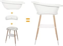 Bundel! Bad Sense Edition (Bad, Digitale Thermometer En Standaard) In De Kleur Wit Van Bébé-jou.