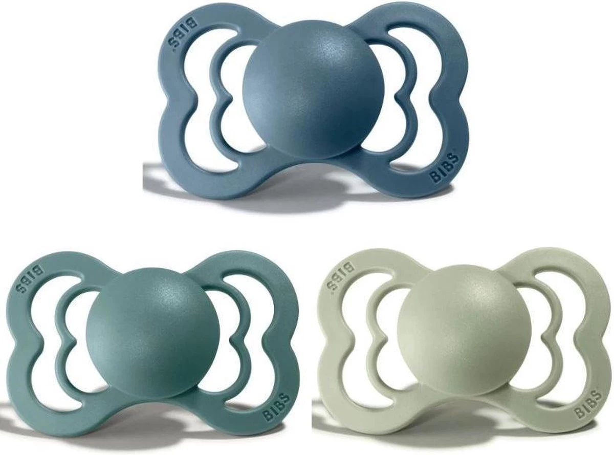 BIBS Supreme Fopspeen | Bundel set 3 stuks | T2 | Maat 2 | 6-18 maanden | Latex | Petrol, Island Sea, Sage| Natuurrubber BIBS Supreme Fopspeen | Bundel Set 3 Stuks | T2 | Maat 2 | 6-18 Maanden | Latex | Petrol, Island Sea, Sage| Natuurrubber -Winkel voor babyproducten 1200x889 4