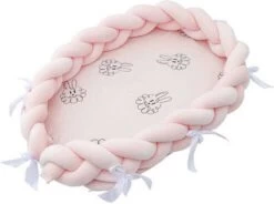 Buxibo - Draagbare Babynest - Co- Sleeper - Bed Bumper - Baby Bed Accessoires - Met Strikjes - Inclusief Bumper Rand - Verschoonmat - Veilig Slapen - Roze -Winkel voor babyproducten 1200x892 3