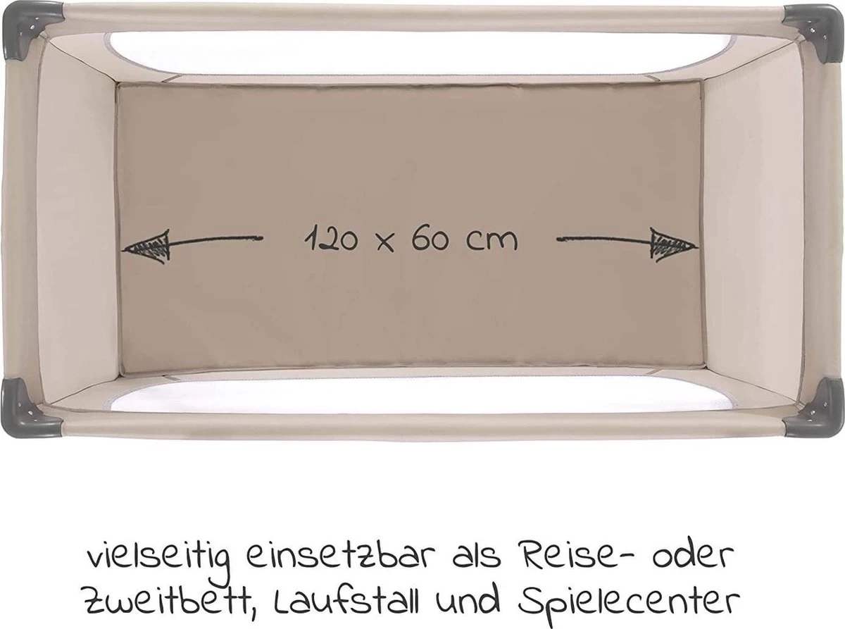 Hauck Dream N Play Campingbedje Set - Met Matras en Muggennet - Beige Hauck Dream N Play Campingbedje Set - Met Matras En Muggennet - Beige -Winkel voor babyproducten 1200x893 4