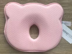 MINIIYOU® Orthopedisch Baby Hoofdkussen Roze - Plat Hoofd - Katoen - Traagschuim Vulling -Winkel voor babyproducten 1200x900 156