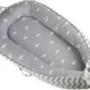 Buxibo Babynestje - Omkeerbare Babynest - Co-Sleeper/Bedbumper - Veilig Slapen - 88x53cm - Grijs