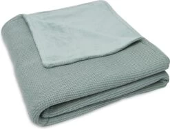Jollein Baby Deken Ledikant 100x150cm Basic Knit Forest Green/Fleece -Winkel voor babyproducten 1200x910 5