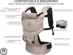 Dooky Ergonomische Draagzak Urban Comfort Beige Desert -Winkel voor babyproducten 1200x912 2