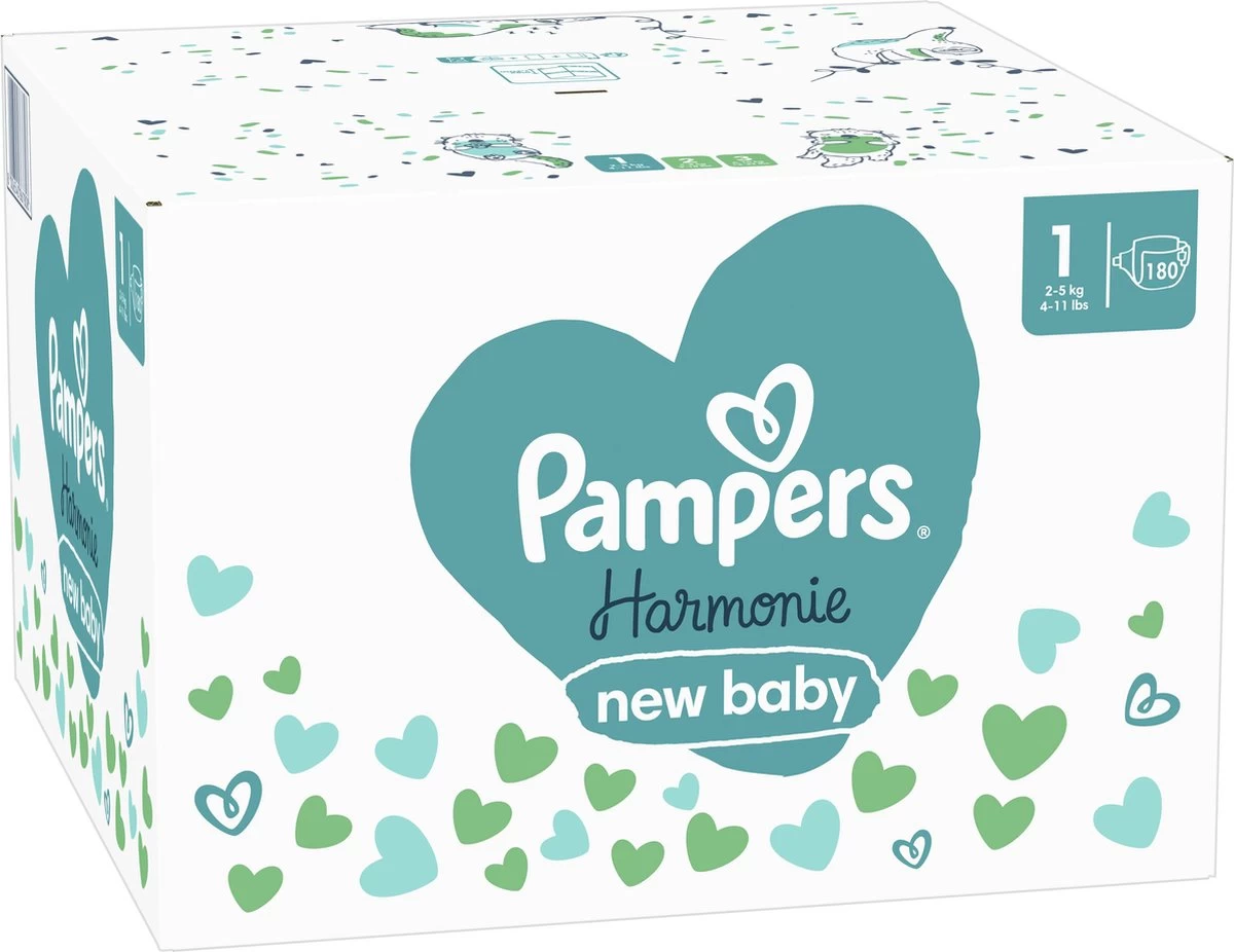 Pampers Harmonie Luiers - Maat 1 (2-5kg) - 180 Luiers - Maandbox Pampers® Pampers Harmonie Luiers - Maat 1 (2-5kg) - 180 Luiers - Maandbox -Winkel voor babyproducten 1200x926 1
